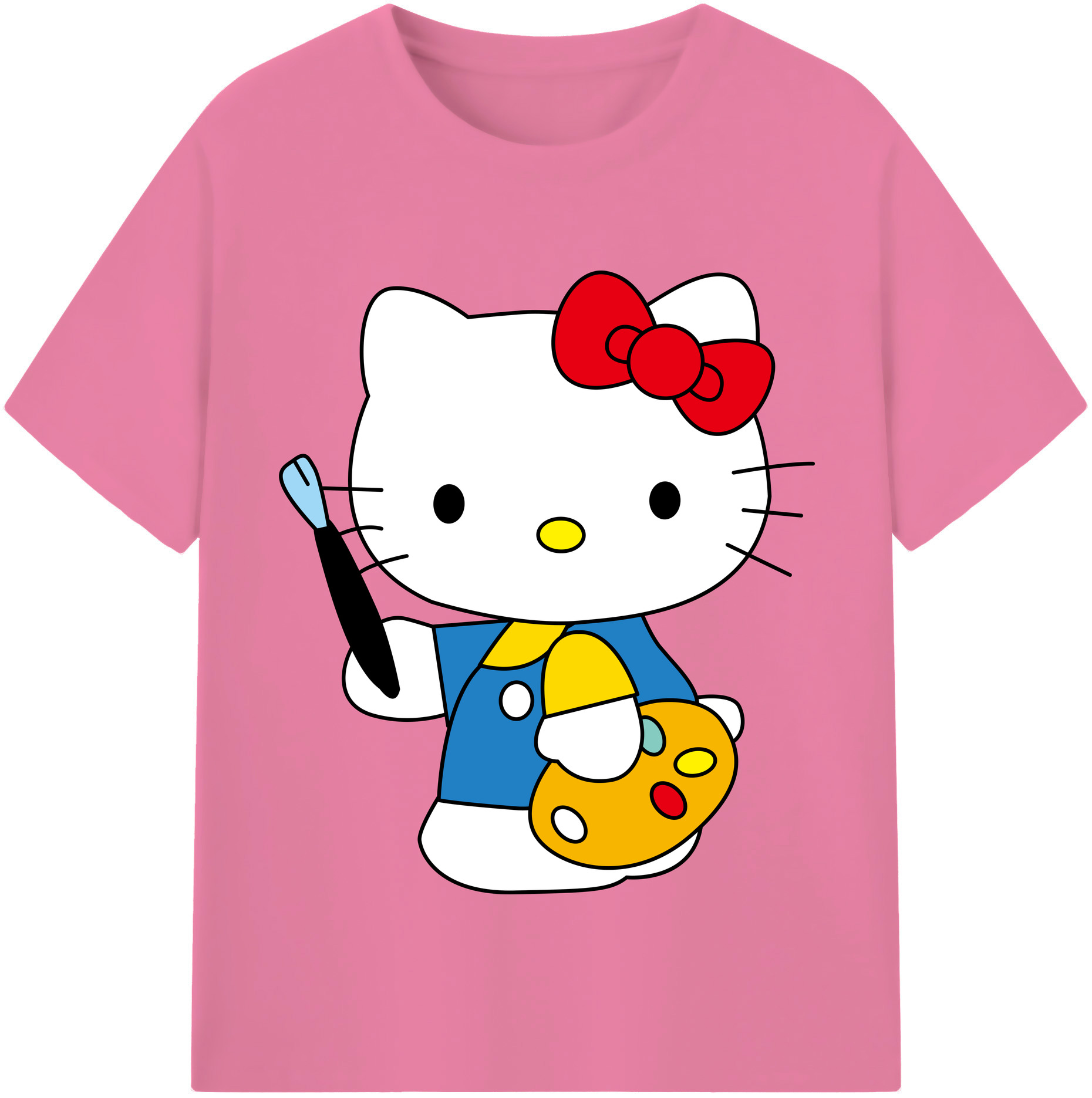 （画像用） Hello Kitty ハローキティ 綿100％半袖Tシャツ（フロントプリント）
